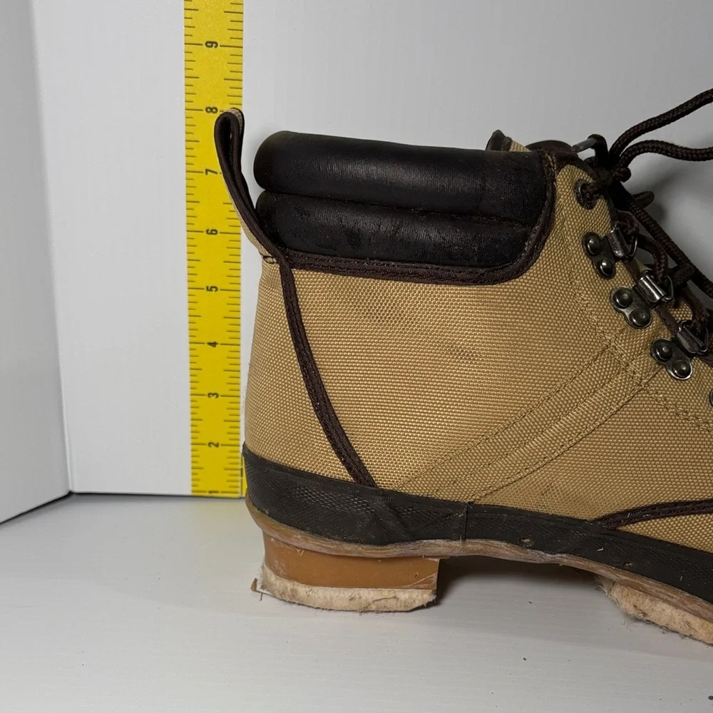 Proline fishing wadding boots felt bottom Tan and Black Boots steel shank box 15